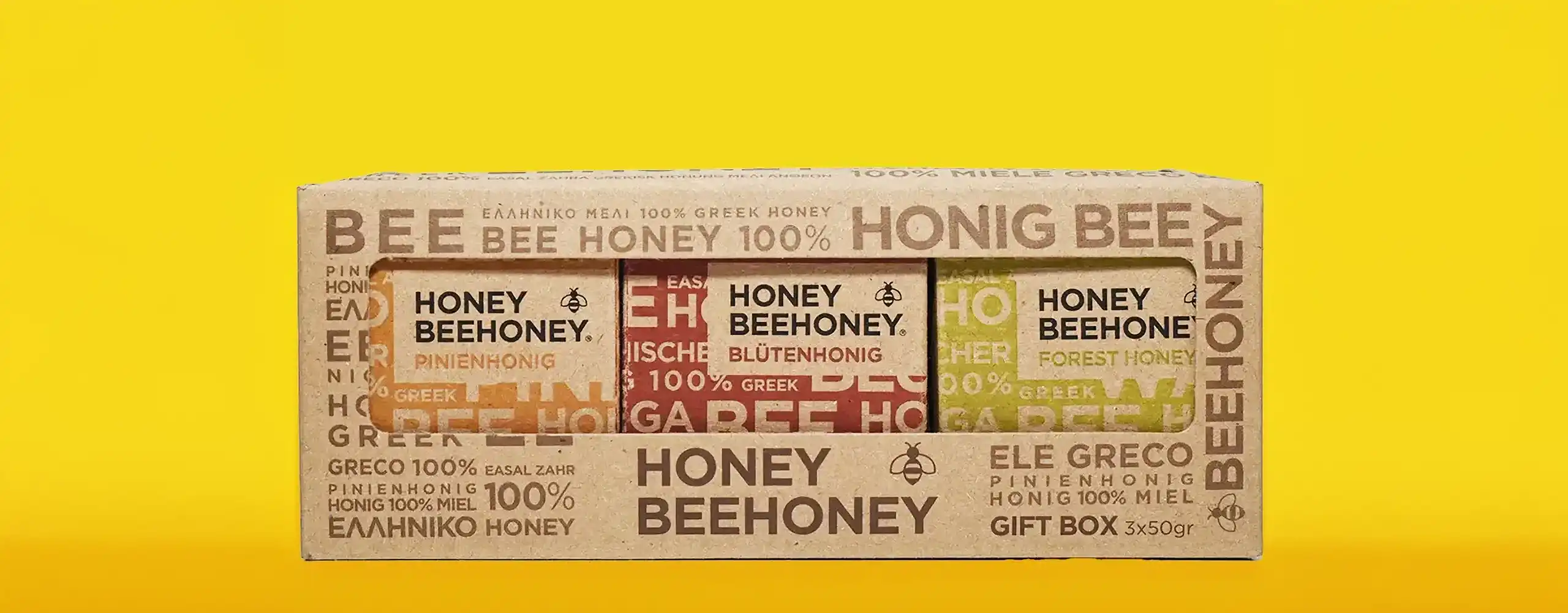 Geschenk-Box mit verschiedene Honig Sorten